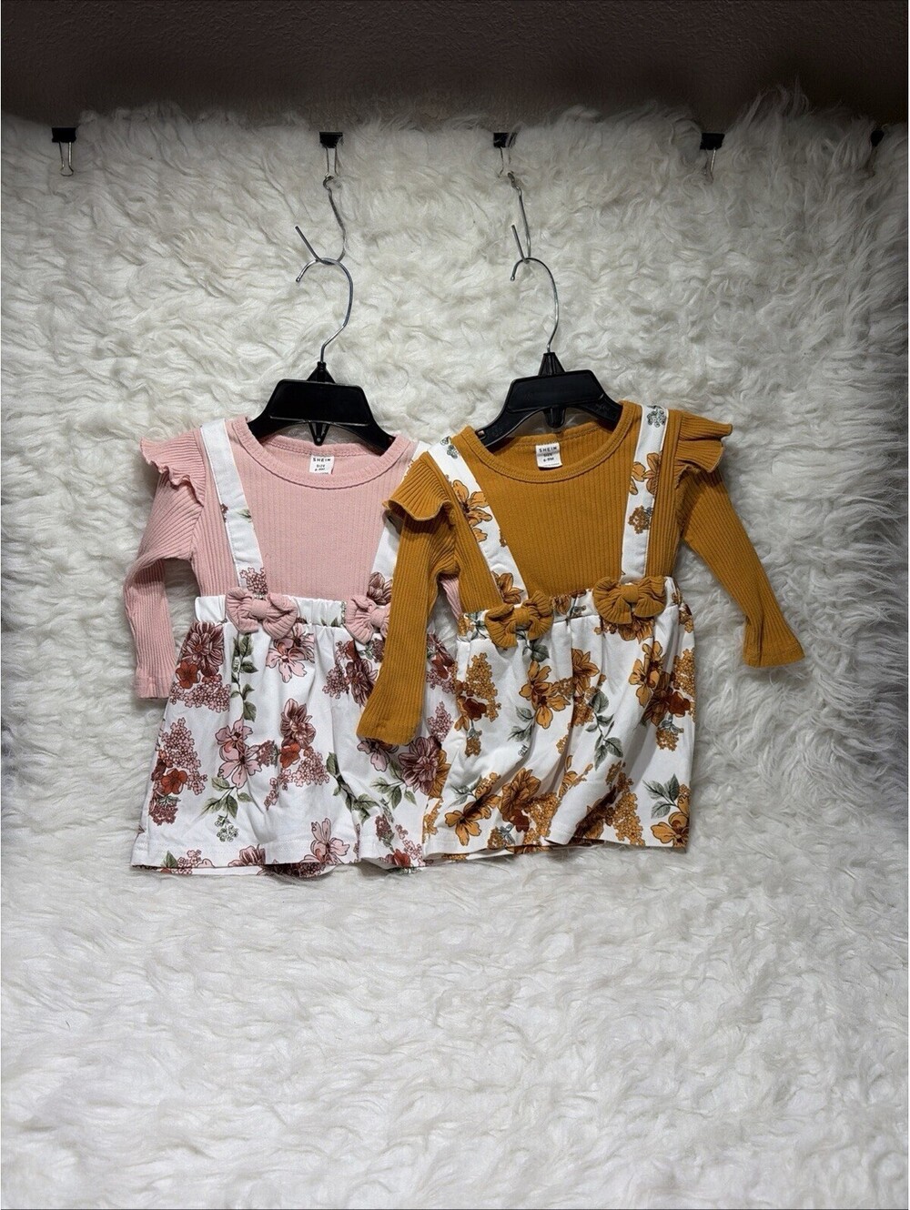 2 Outfits Baby 6-9M Ruffle Trim Top Floral Print Skirt